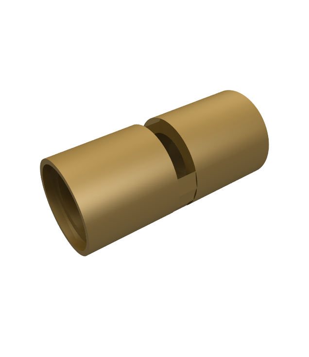 LEGO - Technic, penverbinder rond 2L met sleuf (ronde penkoppeling) - Pearl Gold | N