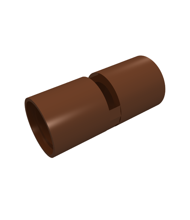 LEGO - Technic, penverbinder rond 2L met sleuf (ronde penkoppeling) - Reddish Brown | N