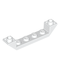 LEGO - Helling, omgekeerd 45 graden 6 x 1 dubbel met 1 x 4 uitsparing - White | N - Thumbnail