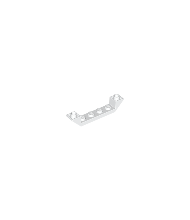 LEGO - Helling, omgekeerd 45 graden 6 x 1 dubbel met 1 x 4 uitsparing - White | N