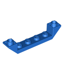 LEGO - Helling, omgekeerd 45 graden 6 x 1 dubbel met 1 x 4 uitsparing - Blue | N - Thumbnail