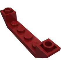 LEGO - Helling, omgekeerd 45 graden 6 x 1 dubbel met 1 x 4 uitsparing - Dark Red | N - Thumbnail