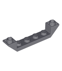LEGO - Helling, omgekeerd 45 graden 6 x 1 dubbel met 1 x 4 uitsparing - Dark Bluish Gray | N - Thumbnail