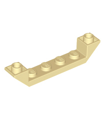 LEGO - Helling, omgekeerd 45 graden 6 x 1 dubbel met 1 x 4 uitsparing - Tan | N - Thumbnail
