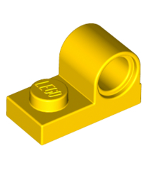 LEGO - Plaat, gemodificeerd 1 x 2 met pen-gat bovenop - Yellow | N - Thumbnail