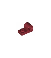 LEGO - Plaat, gemodificeerd 1 x 2 met pen-gat bovenop - Dark Red | N - Thumbnail
