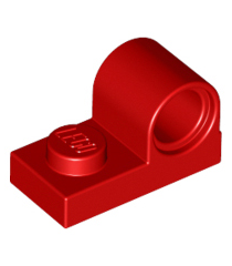 LEGO - Plaat, gemodificeerd 1 x 2 met pen-gat bovenop - Red | N - Thumbnail