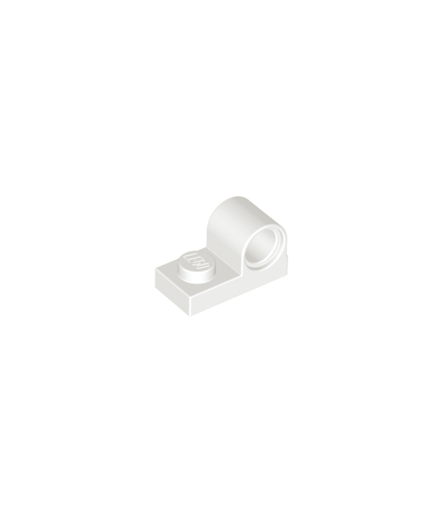 LEGO - Plaat, gemodificeerd 1 x 2 met pen-gat bovenop - White | N