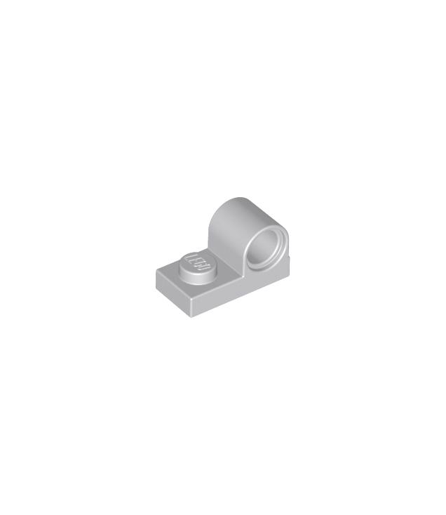 LEGO - Plaat, gemodificeerd 1 x 2 met pen-gat bovenop - Light Bluish Gray | N