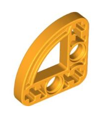 LEGO - Technic, hefarm gemodificeerd dun L-vorm kwart ellips 3 x 3 - Bright Light Orange | N - Thumbnail