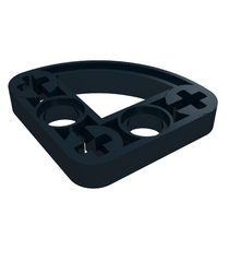 LEGO - Technic, hefarm gemodificeerd dun L-vorm kwart ellips 3 x 3 - Black | N - Thumbnail