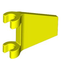 LEGO - Vlag 2 x 2 trapeziumvorm met uitlopende rand - Neon Yellow | N - Thumbnail