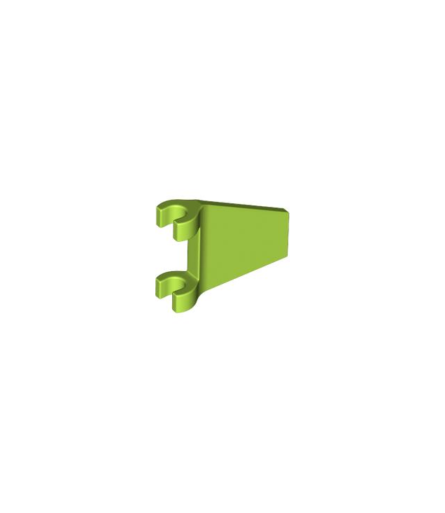 LEGO - Vlag 2 x 2 trapeziumvorm met uitlopende rand - Lime | N