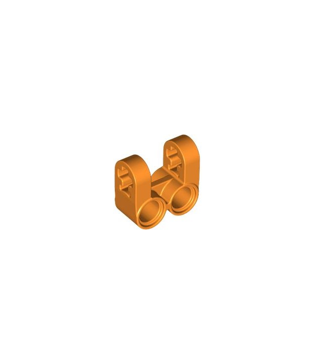 LEGO - Technic, as- en penverbinder haaks dubbel gespleten - Orange | N
