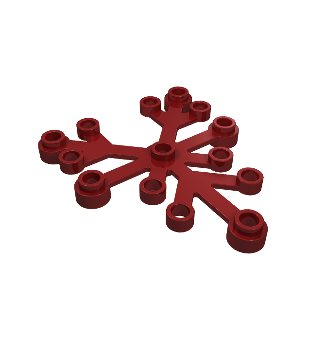 LEGO - Plantbladeren 6 x 5 - Dark Red | N