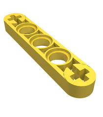 LEGO - Technic, hefarm dun 1 x 5 met as-gaten - Yellow | N - Thumbnail