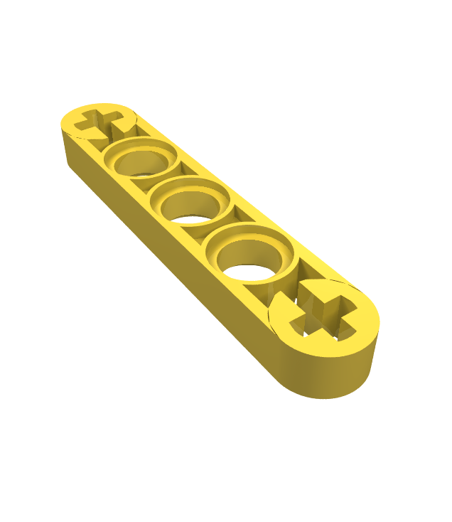 LEGO - Technic, hefarm dun 1 x 5 met as-gaten - Yellow | N