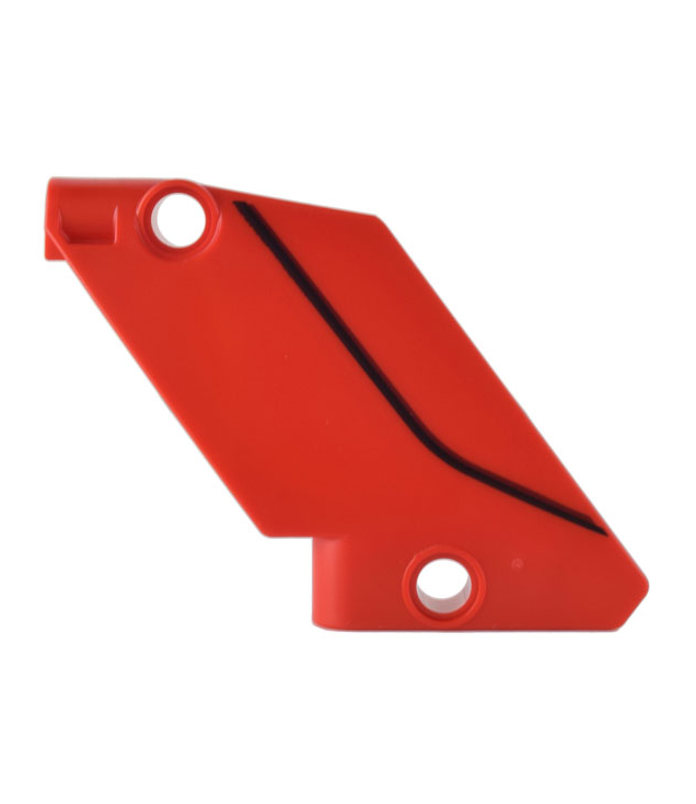 LEGO - Technic, paneel gebogen #61 5 x 7 taps toelopend links met zwart gebogen lijn carrosserieaccent - Red | N
