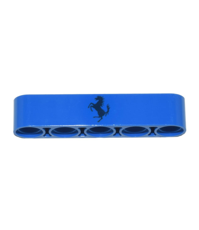 LEGO - Technic, hefarm dik 1 x 5 met Ferrari-logo (zwart paard) - Blue | N