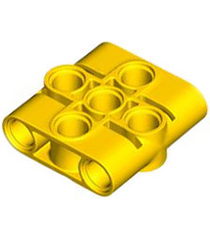 LEGO - Technic, penverbindingsblok hefarm 1 x 3 x 3 - Yellow | N - Thumbnail