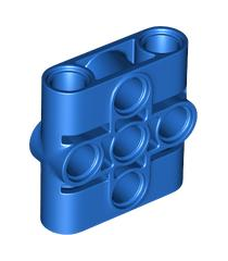 LEGO - Technic, penverbindingsblok hefarm 1 x 3 x 3 - Blue | N - Thumbnail