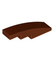 LEGO - Helling, gebogen 4 x 1 - Reddish Brown | N - Thumbnail