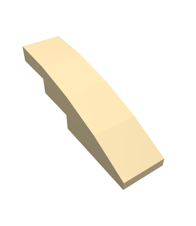 LEGO - Helling, gebogen 4 x 1 - Tan | N