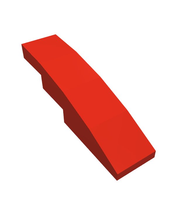 LEGO - Helling, gebogen 4 x 1 - Red | N