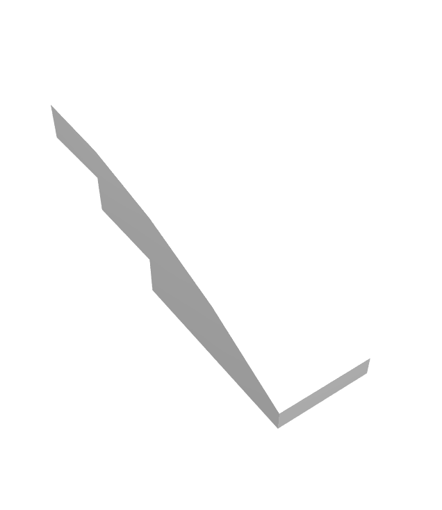 LEGO - Helling, gebogen 4 x 1 - White | N