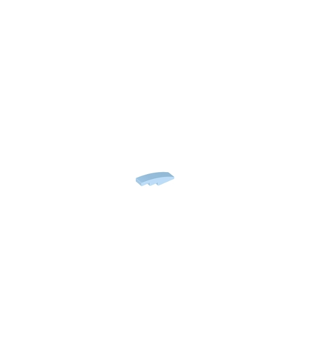 LEGO - Helling, gebogen 4 x 1 - Bright Light Blue | N