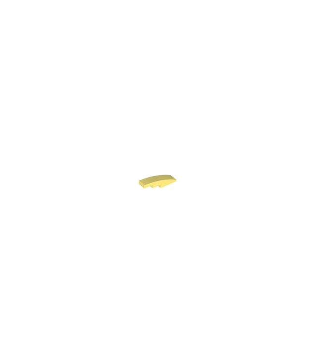 LEGO - Helling, gebogen 4 x 1 - Bright Light Yellow | N