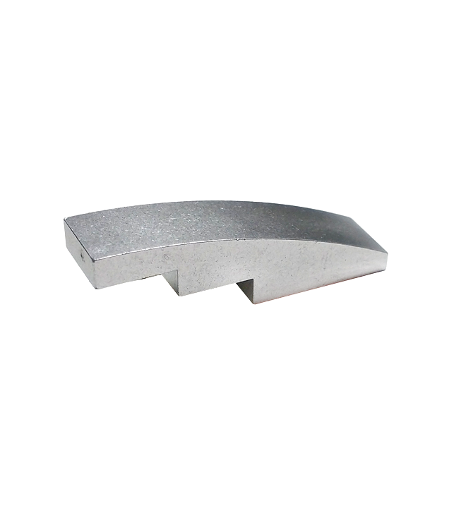 LEGO - Helling, gebogen 4 x 1 - Metallic Silver | N