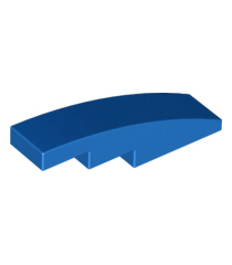 LEGO - Helling, gebogen 4 x 1 - Blue | N - Thumbnail