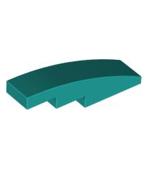 LEGO - Helling, gebogen 4 x 1 - Dark Turquoise | N - Thumbnail
