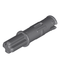 LEGO - Technic, as 1L met pen 2L met frictieribbels - Dark Bluish Gray | N - Thumbnail