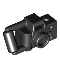 LEGO - Minifiguur-accessoire, camera handmodel met verlengde staaf-handgreep - Black | N - Thumbnail
