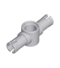 LEGO - Technic, pen 3L met frictieribbels en middenpengat - Light Bluish Gray | N - Thumbnail
