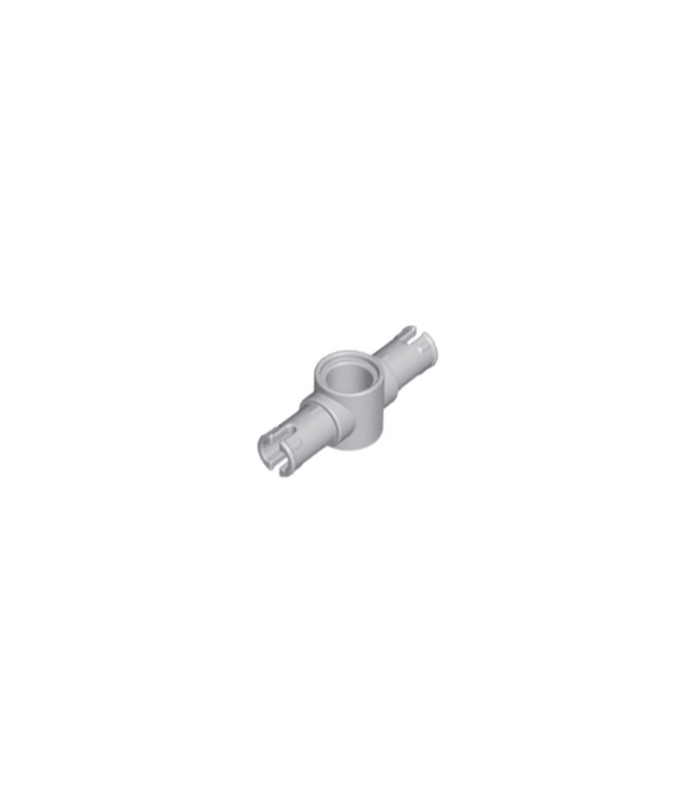 LEGO - Technic, pen 3L met frictieribbels en middenpengat - Light Bluish Gray | N