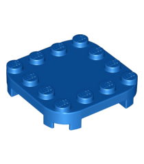 LEGO - Plaat, gemodificeerd 4 x 4 met afgeronde hoeken en 4 pootjes - Blue | N - Thumbnail