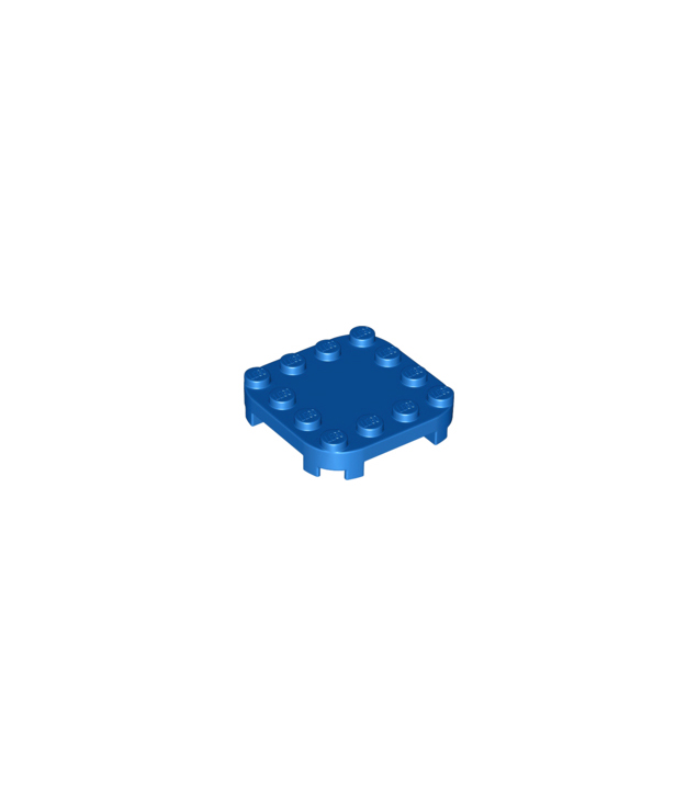 LEGO - Plaat, gemodificeerd 4 x 4 met afgeronde hoeken en 4 pootjes - Blue | N
