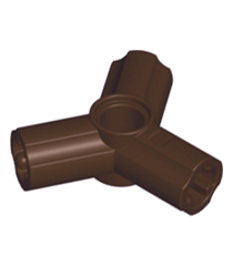 LEGO - Technic, as- en penverbinder drievoudig - Dark Brown | N - Thumbnail