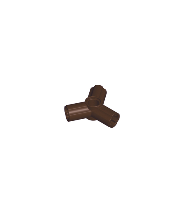 LEGO - Technic, as- en penverbinder drievoudig - Dark Brown | N
