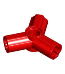 LEGO - Technic, as- en penverbinder drievoudig - Red | N - Thumbnail