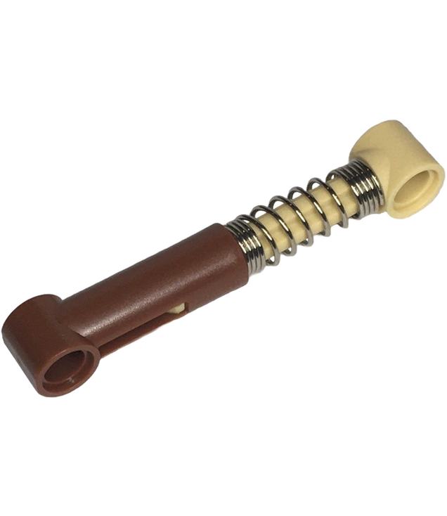 LEGO - Technic, schokdemper 6.5L met lichtbruine zuigerstaaf – harde veer, strakke windingen aan uiteinden - Reddish Brown | N