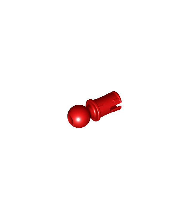 LEGO - Technic, pen met frictieribbels en trekbal - Red | N