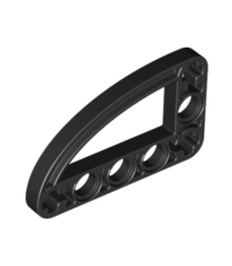 LEGO - Technic, hefarm gemodificeerd dun L-vorm kwart ellips 3 x 5 - Black | N - Thumbnail