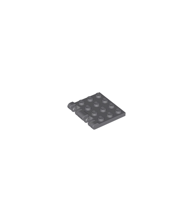 LEGO - Scharnierplaat 3 x 4 vergrendelend dubbele 2 vingers, 9 tanden - Dark Bluish Gray | N