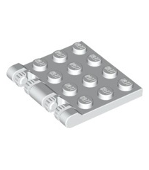 LEGO - Scharnierplaat 3 x 4 vergrendelend dubbele 2 vingers, 9 tanden - White | N - Thumbnail