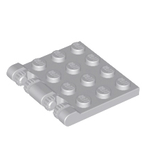LEGO - Scharnierplaat 3 x 4 vergrendelend dubbele 2 vingers, 9 tanden - Light Bluish Gray | N - Thumbnail