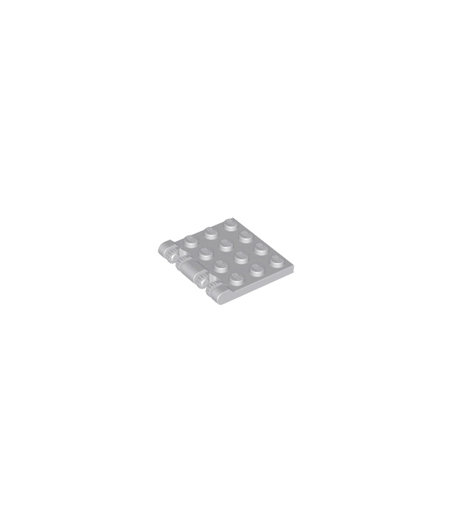 LEGO - Scharnierplaat 3 x 4 vergrendelend dubbele 2 vingers, 9 tanden - Light Bluish Gray | N